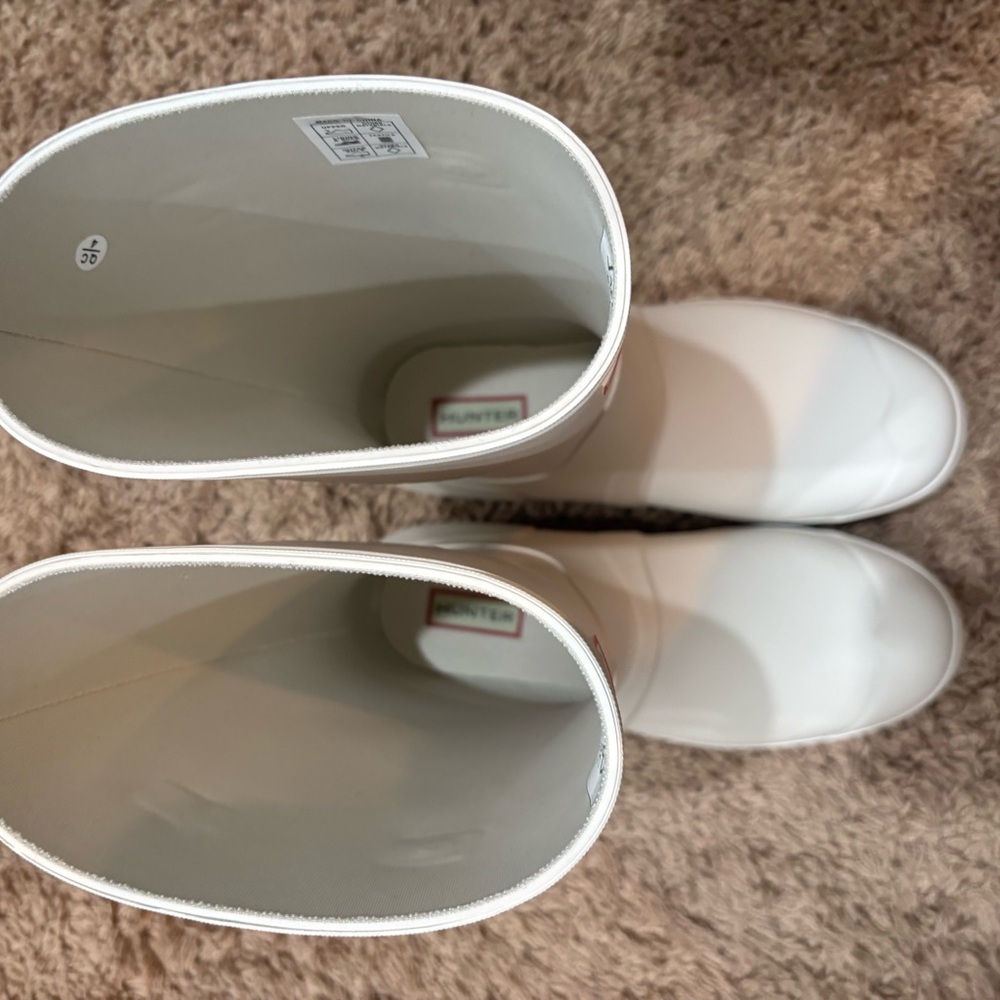 Hunter Original Short Boot White Willow Size 8 - Picture 5 of 10